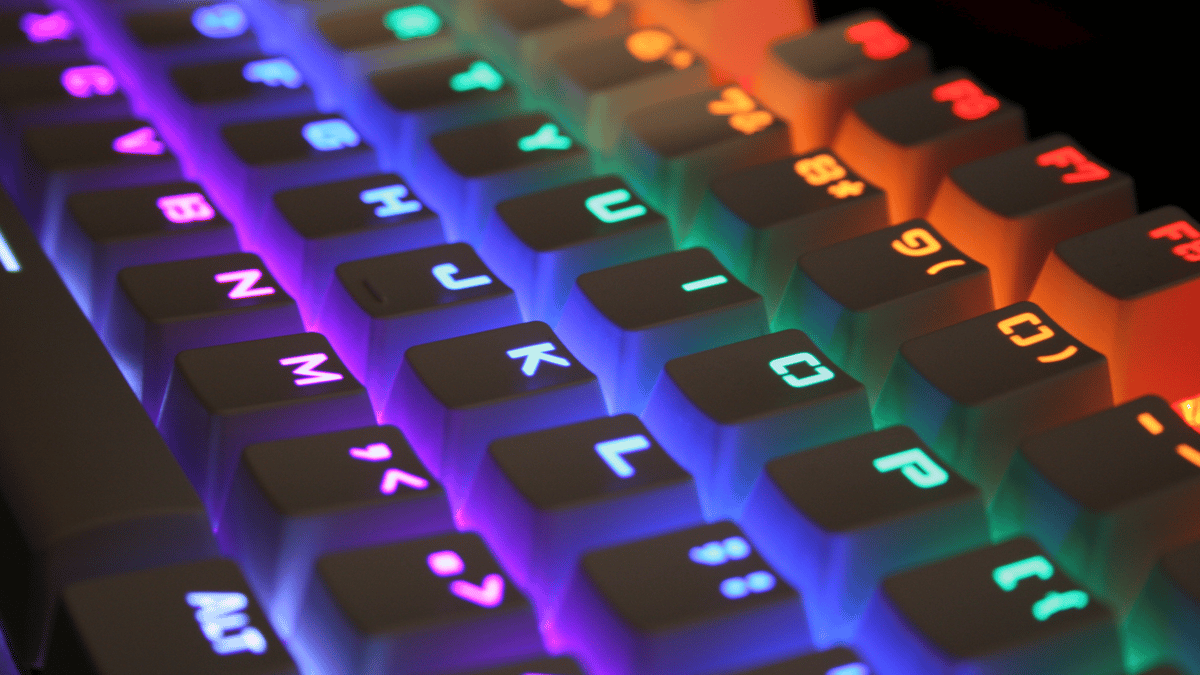 Et opplyst tastatur