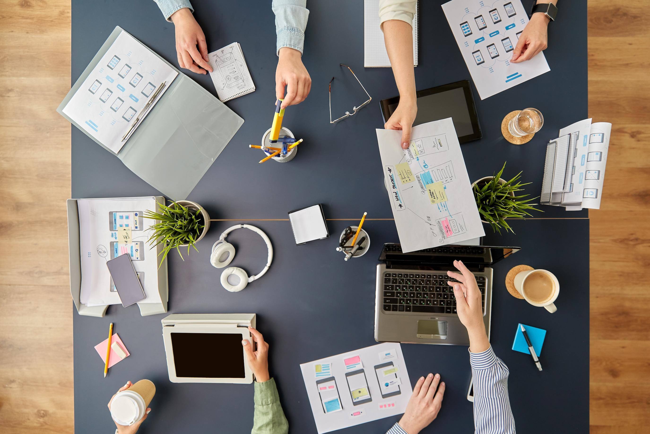 Group of people working together