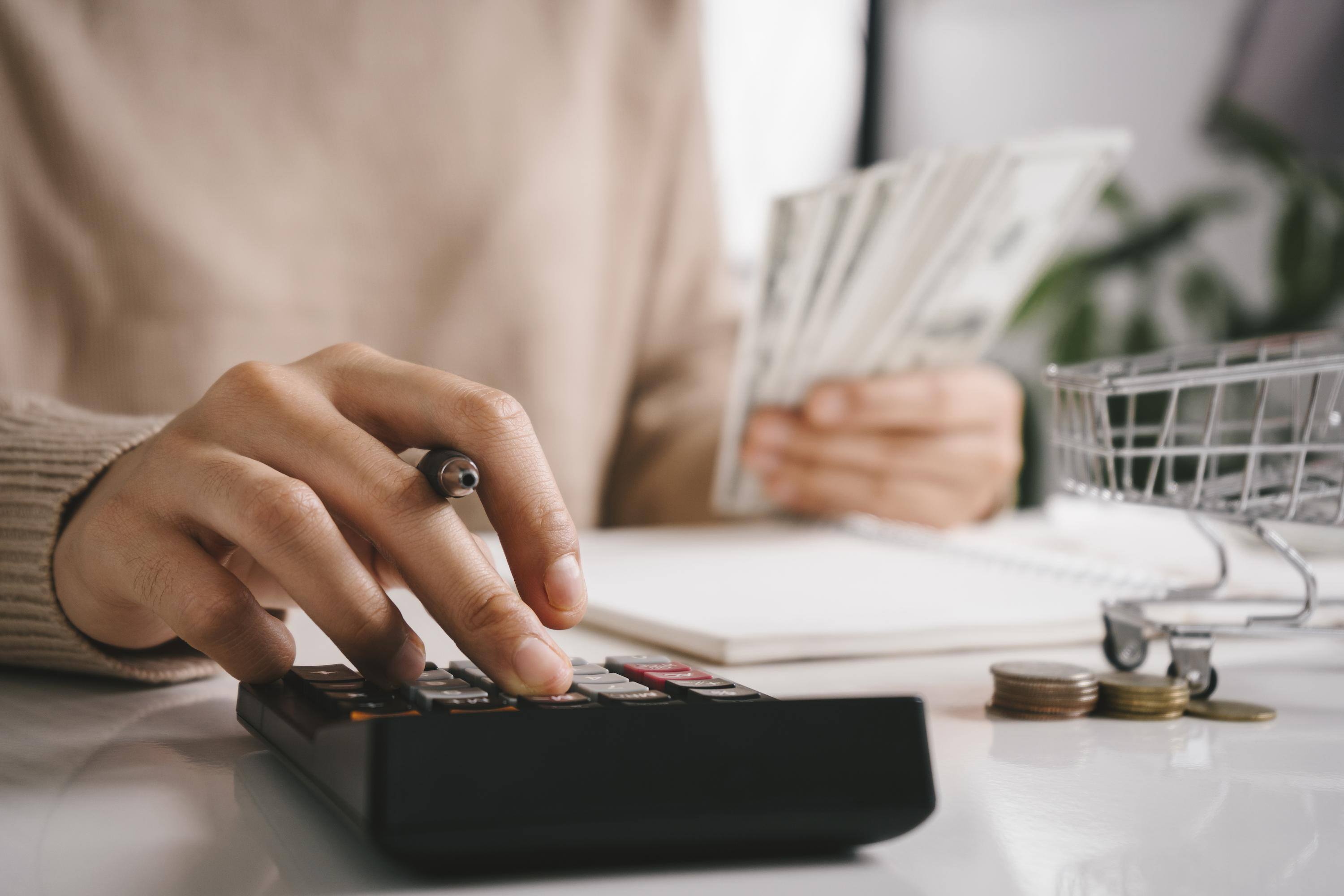 Business owner managing budgets 